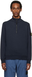 Stone Island Navy Half-Zip Sweater