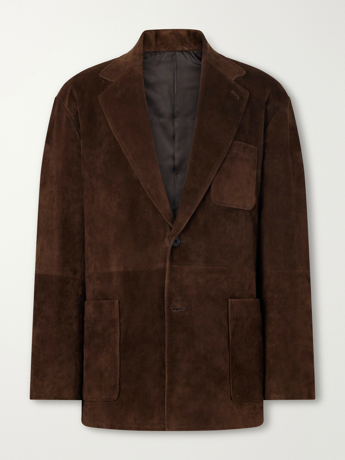 ssstein - Panelled Suede Blazer - Brown
