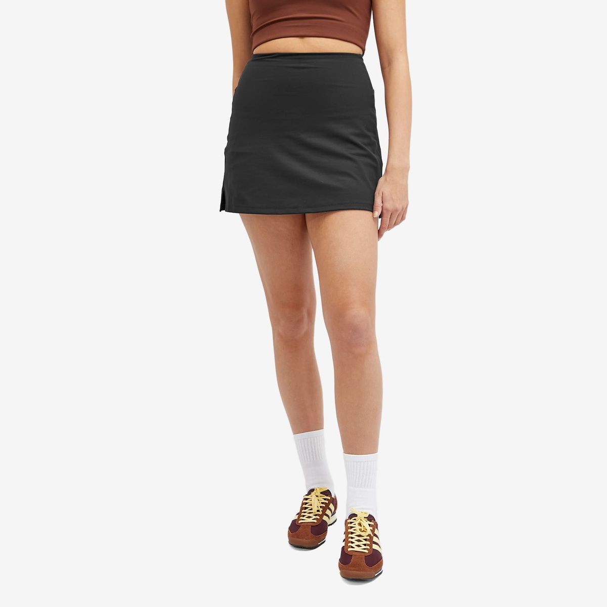 Girlfriend Collective Women's High-Rise Skirt in Black