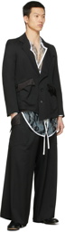 Sulvam Black Wide Trousers