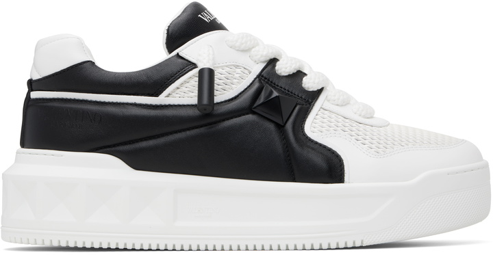 Photo: Valentino Garavani Black & White One Stud XL Nappa Leather Sneakers