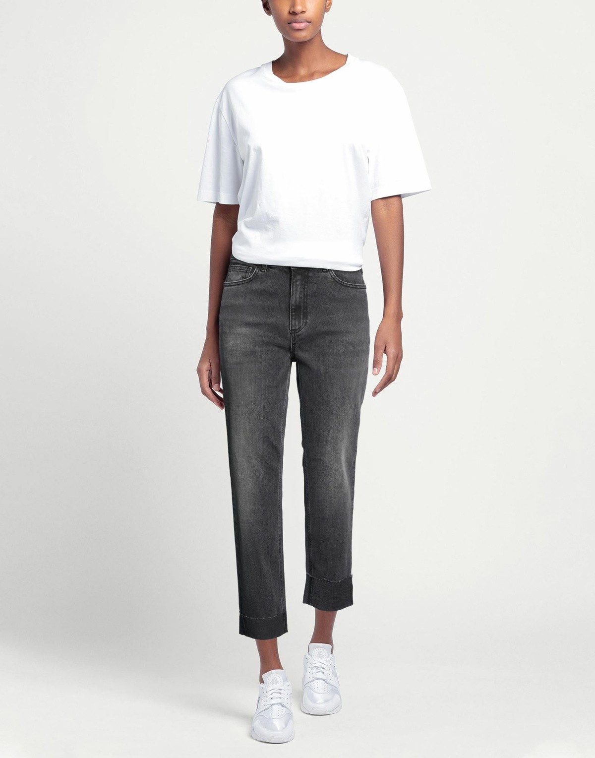 Manila Grace Womens Jeans in Black
