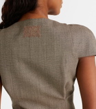 McQueen Draped gathered minidress