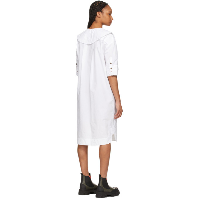 ganni white shirt dress Mini Organic Cotton Shirt Dress