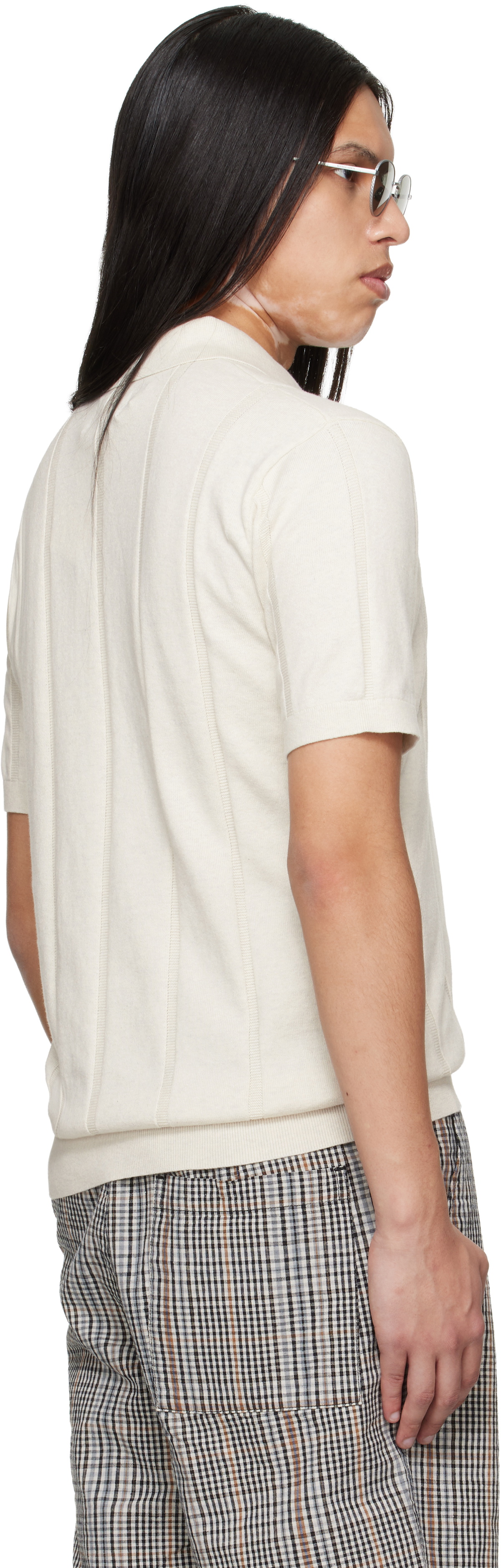 Barbour Off-White Wellburn Knitted Polo