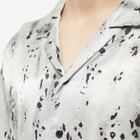 Stampd Men's Printed Camp Collar Vacation Shirt in Grey Leopard
