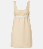Posse Pamela belted linen minidress