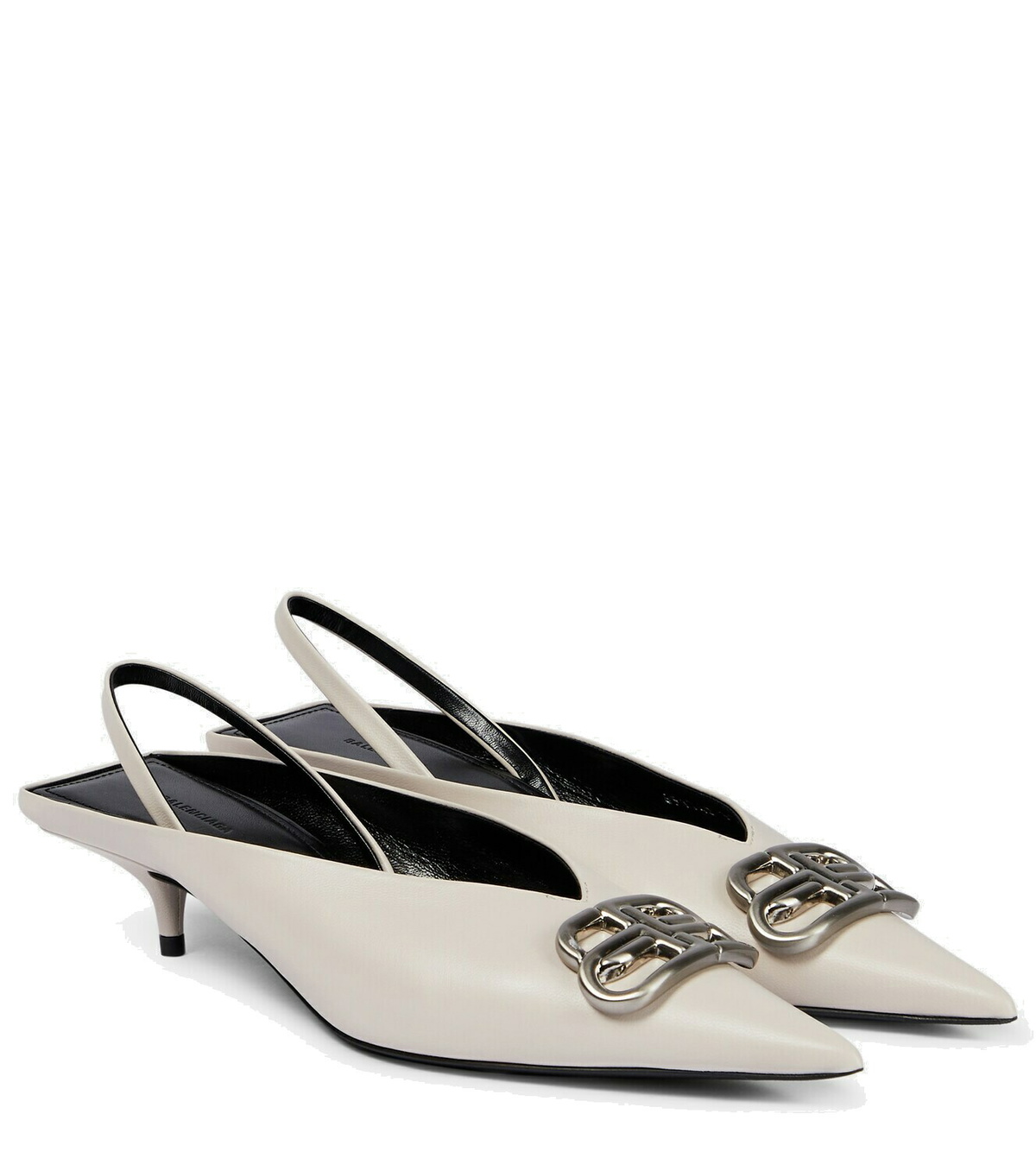 Balenciaga - Square Knife BB slingback pumps Balenciaga