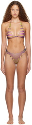 Jean Paul Gaultier SSENSE Exclusive Blue & Purple Morphing Bikini
