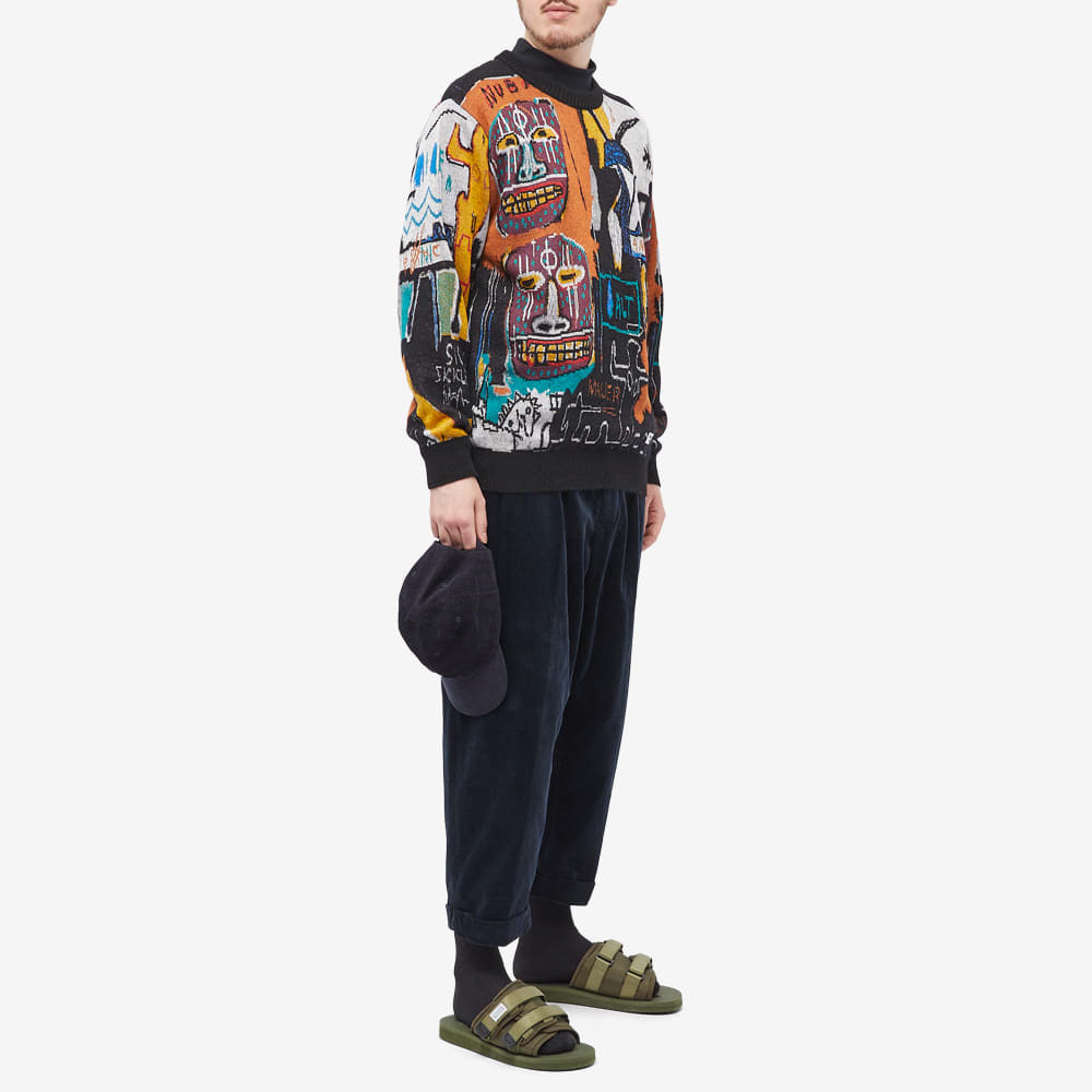 Wacko Maria Men's Jean-Michel Basquiat Crew Knit in Neutrals Wacko