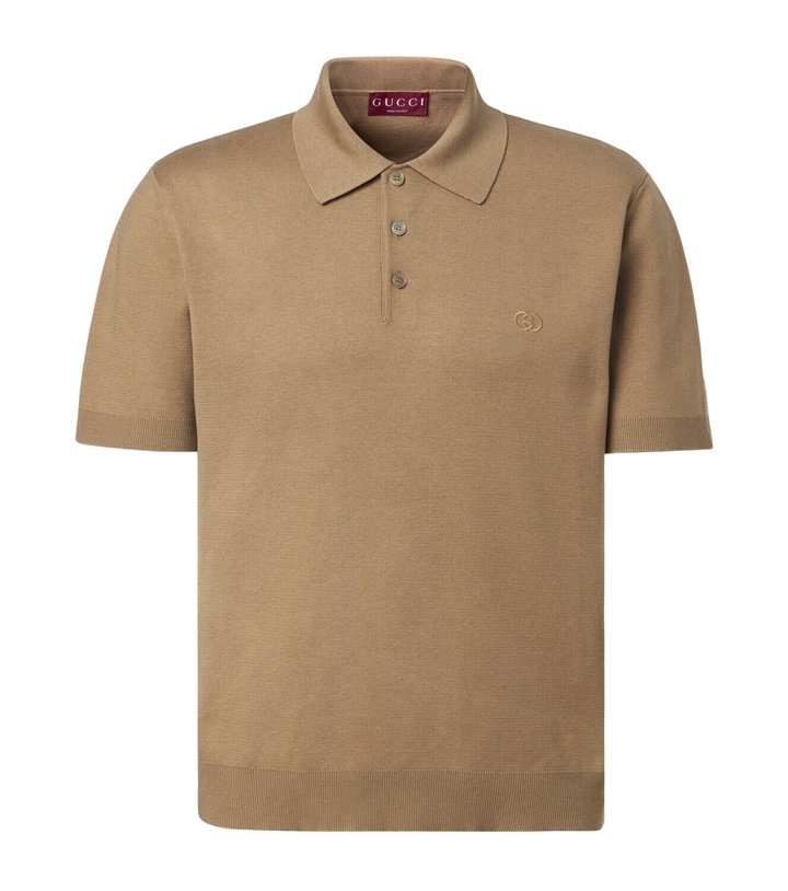 Photo: Gucci Interlocking G silk and cotton polo shirt