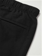 Theory - Jace Striped Recycled-Seersucker Swim Shorts - Black