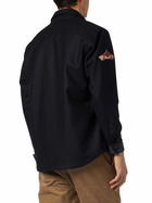 MC2 Saint Barth Man Wooly Blue Overshirt With Pockets And Patches