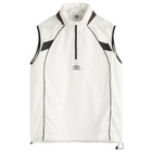 Umbro Zip Off Sleeve Wind Jacket in Brillant White