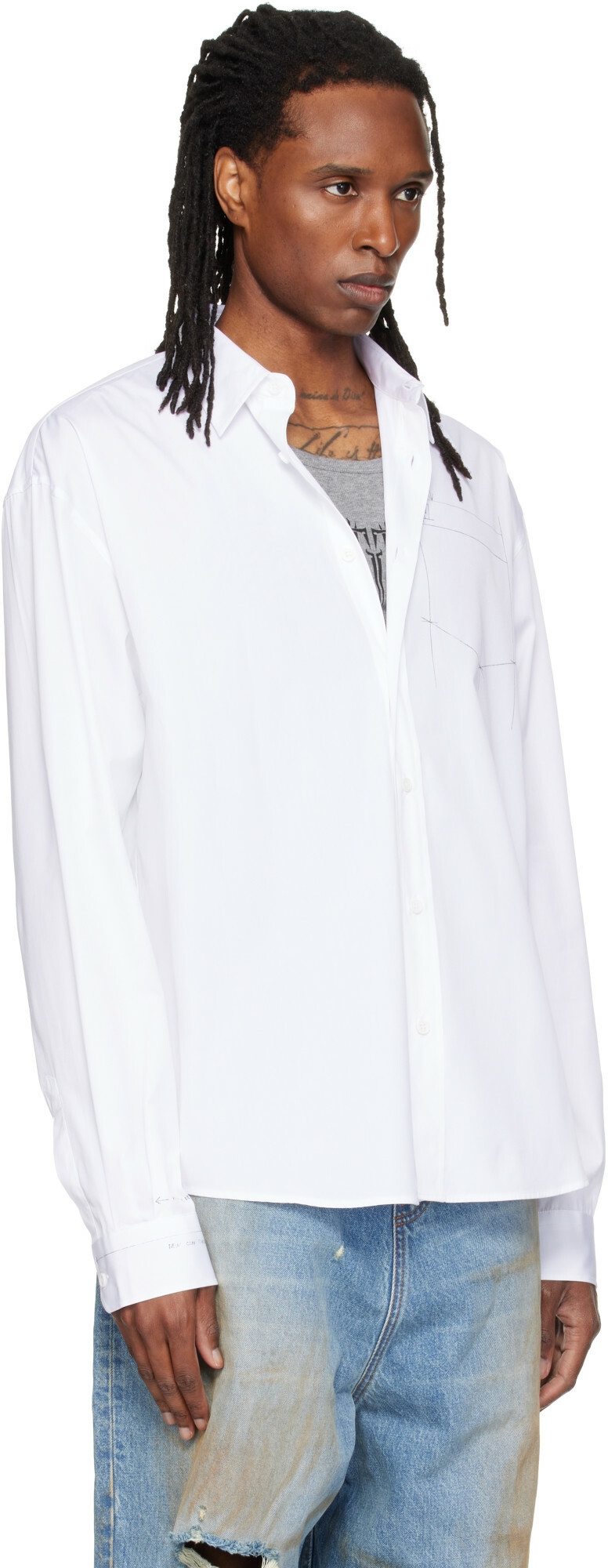 VETEMENTS White Work-In-Progress Classic Shirt