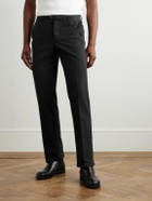 Kiton - Straight-Leg Lyocell-Blend Twill Trousers - Black