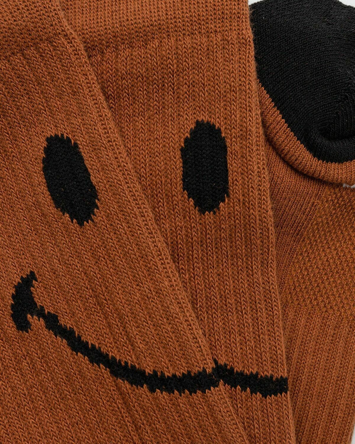 Market Smiley Small Patch Socks Black