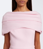 Safiyaa Loura peplum crêpe gown