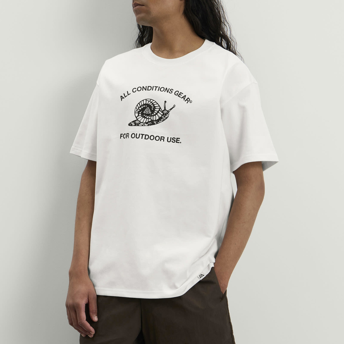Nike Men's ACG Mystery Snail T-Shirt in Summit White
