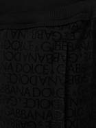 DOLCE & GABBANA - Flocked Logo Cotton Jersey Sweatpants