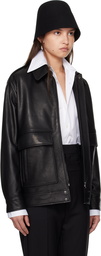 Nour Hammour Black Drey Leather Jacket