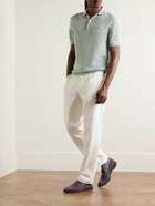 Agnona - Slim-Fit Linen Polo Shirt - Green