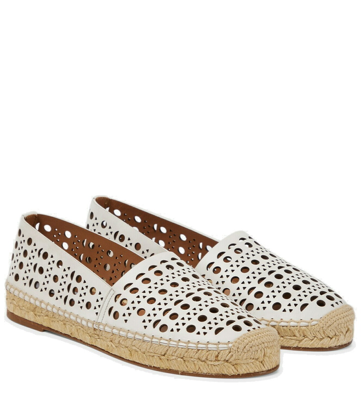 Photo: Alaïa Laser-cut leather espadrilles