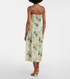Dôen Benoit floral ramie midi dress