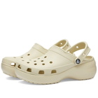 Crocs Women's Classic Platform Clog in Bone