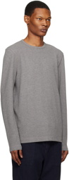 BOSS Gray Slim-Fit Long Sleeve T-Shirt