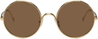 Loewe Gold Metal Frame Round Sunglasses