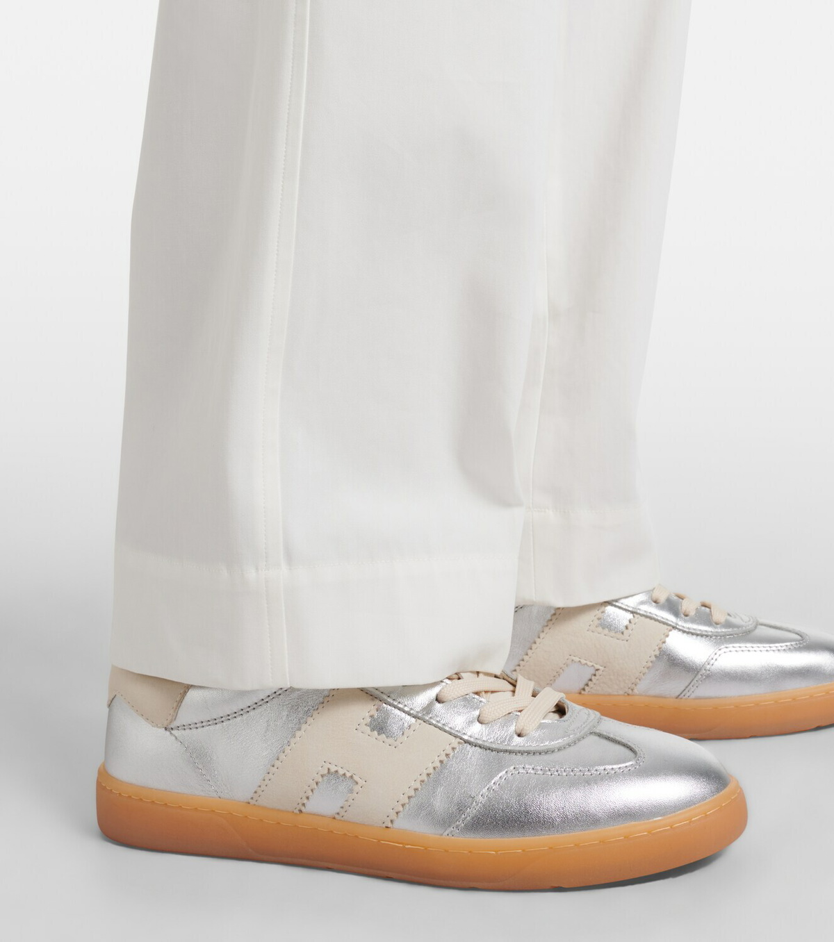 Hogan Cool metallic leather sneakers