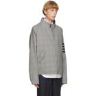 Thom Browne Black and White Wool 4-Bar Jacket