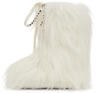 Marni Kids White Furry High Boots