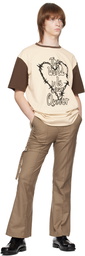 The World Is Your Oyster Beige & Brown Thorny Heart T-Shirt