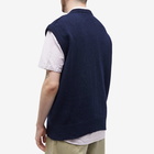 Universal Works Men's Eco Wool Knit Vest in Navy