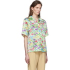 Les Reveries Multicolor Silk Garden Camp Shirt