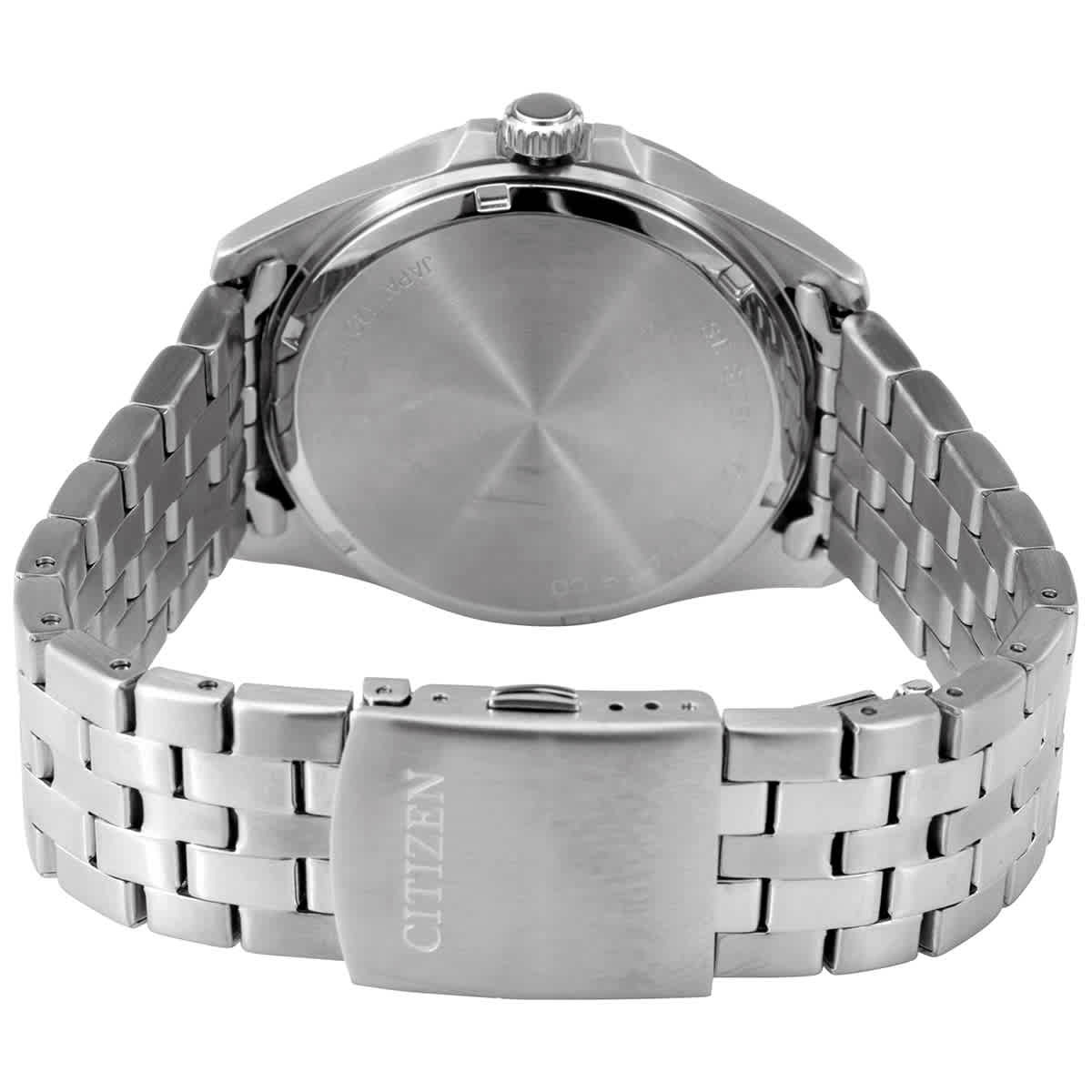 Citizen Quartz Black Dial Stainless Steel Mens Watch BI5050-54E