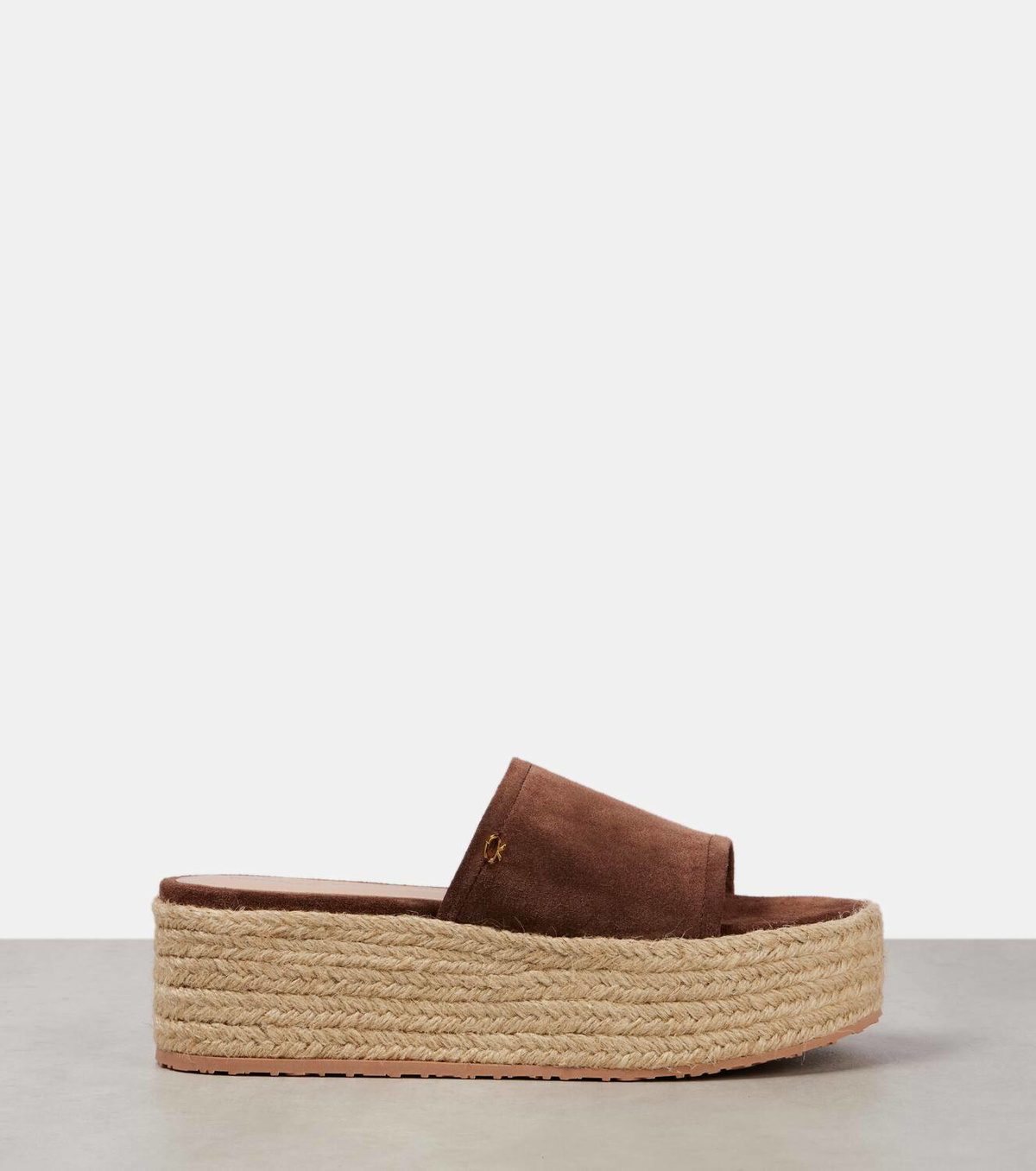 Gianvito Rossi Suede platform espadrille slides