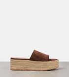 Gianvito Rossi Suede platform espadrille slides