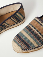 RRL - Striped Woven Cotton Espadrilles - Blue