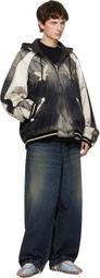Maison MIHARA YASUHIRO Black Reversible Hoodie Layered Souvenir Jacket
