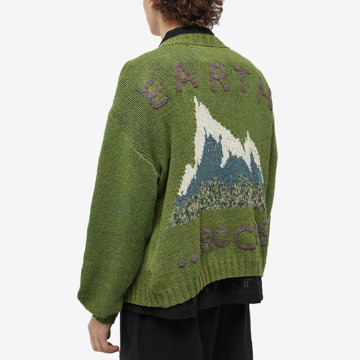 Story mfg. Men's Earth Rocks Twinsun Cardigan in Green Earth Rocks