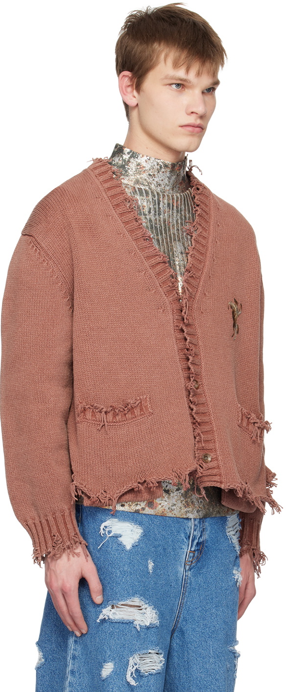 Doublet Red Cut Off Cardigan