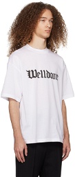 We11done White Gothic T-Shirt