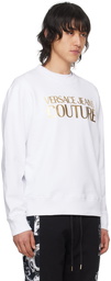 Versace Jeans Couture White Glittered Sweatshirt