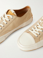 Tod's - Cassetta Leather-Trimmed Nubuck Sneakers - Neutrals