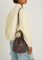 Mansur Gavriel Flores Grained Leather Bucket bag - Chocolate - One Size