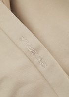 Sandbanks Badge Logo Hooded Cotton Sweatshirt Grey