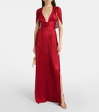 Maria Lucia Hohan Laurel caped silk gown
